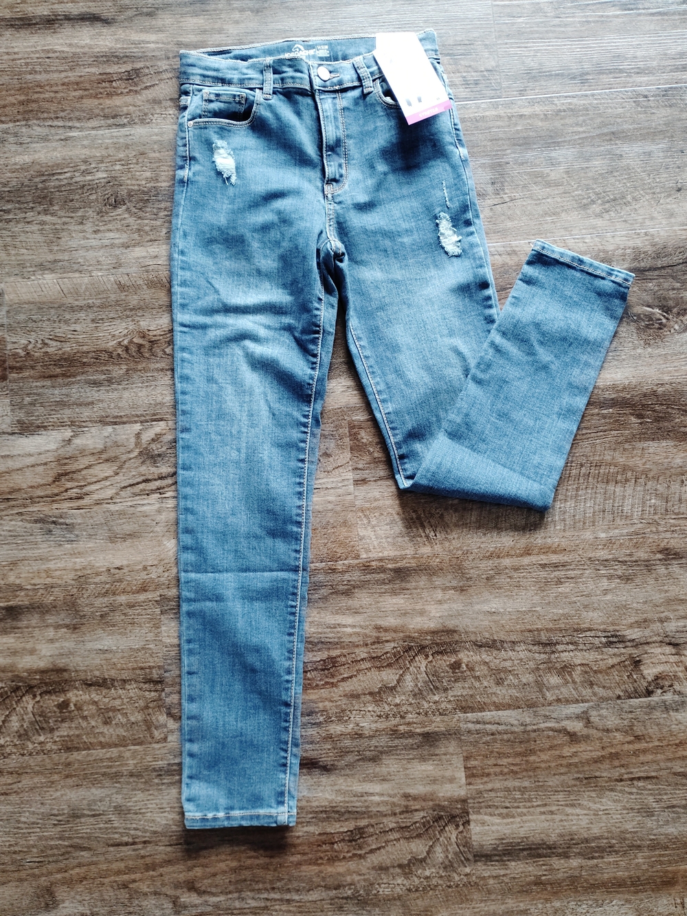 14 SLIM Jordache Light Blue Girls' Distressed Skinny Jeans
